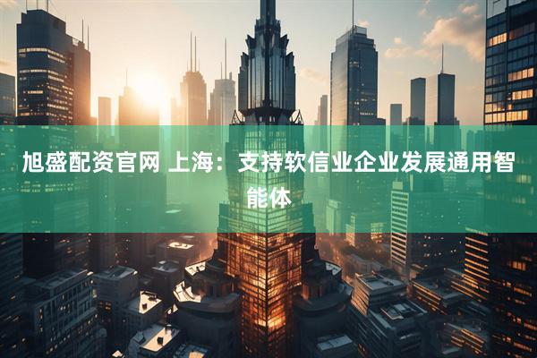 旭盛配资官网 上海：支持软信业企业发展通用智能体
