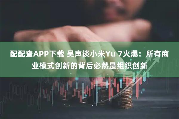 配配查APP下载 吴声谈小米Yu 7火爆：所有商业模式创新的背后必然是组织创新
